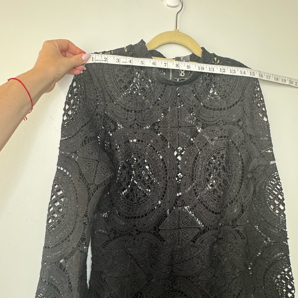 The Vintage Shop Lace Long Sleeve Mini Dress – Size Large (NWT) - Picture 12 of 17